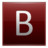 Letter B red Icon